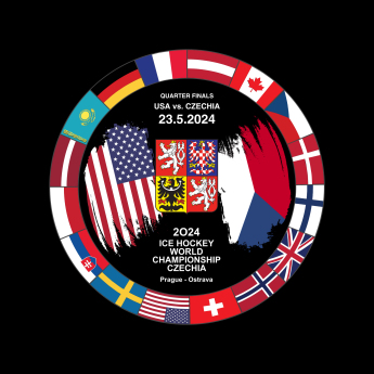 Reprezentacje hokejowe krążek Ice Hockey World Championship Czechia MS 2024 Dueling 23.5.2024 USA vs. Czechia