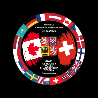 Reprezentacje hokejowe krążek Ice Hockey World Championship Czechia MS 2024 Dueling 25.5.2024 Canada vs. Switzerland