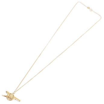 Arsenal naszyjnik z zawieszką 18ct Gold Plated on Silver Cannon