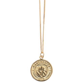 Manchester City naszyjnik z zawieszką 18ct Gold Plated on Silver