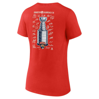 Florida Panthers koszulka damska 2024 Stanley Cup Champions Signature Roster V-Neck