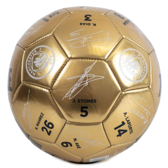 Manchester City piłka Treble Winners Sig