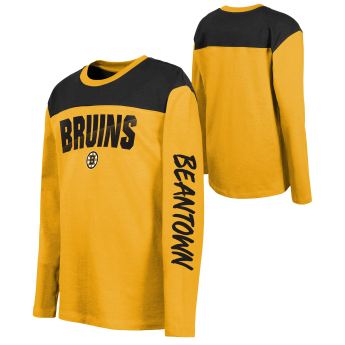 Boston Bruins dziecięcka koszulka z długim rękawem Unbeaten Run Ls Crew Nk Tee