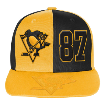 Pittsburgh Penguins dziecięca czapka baseballowa Sidney Crosby Pandemonium Tonal Flat Brim Sn