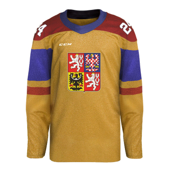 Reprezentacje hokejowe hokejowa koszulka meczowa Ondřej Palát #18 2024 CCM Fandres replica gold