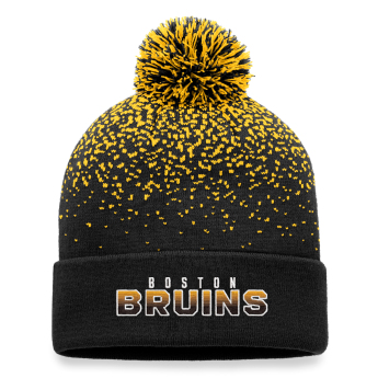 Boston Bruins czapka zimowa Iconic Gradiant Beanie Cuff with Pom Black-Yellow Gold