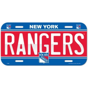 New York Rangers tablica na ścianę License Plate Banner