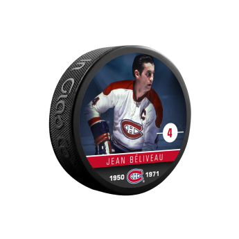 Montreal Canadiens krążek Jean Béliveau #4 Souvenir Collector Hockey Puck