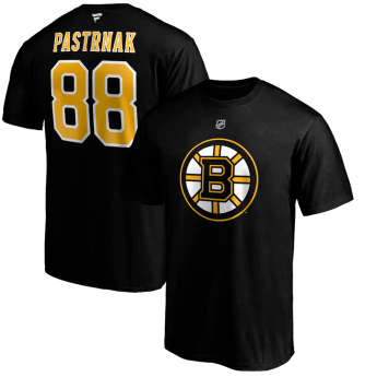 Boston Bruins koszulka męska David Pastrnak #88 Iconic Name & Number Graphic