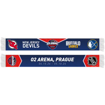 NHL produkty szalik zimowy NHL Global Series 2024 Czechia Buffalo Sabres vs New Jersey Devils Friendship Printed