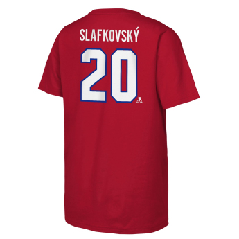Montreal Canadiens koszulka dziecięca Juraj Slafkovsky Montreal Canadiens Flat Name & Number Ctn Tee
