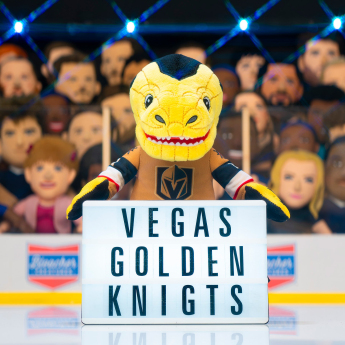 Vegas Golden Knights męska bluza z kapturem Vegas Golden Knights Chance #1 Plush Figure (Gold Jersey)