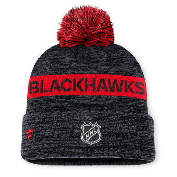 Chicago Blackhawks czapka zimowa Authentic Pro Rink Beanie Cuff With POM