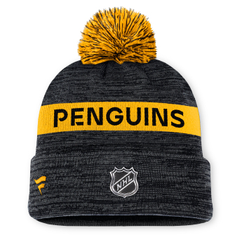 Pittsburgh Penguins czapka zimowa Authentic Pro Rink Beanie Cuff With POM
