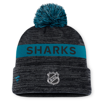 San Jose Sharks czapka zimowa Authentic Pro Rink Beanie Cuff With POM