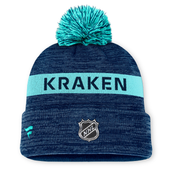 Seattle Kraken czapka zimowa Authentic Pro Rink Beanie Cuff With POM