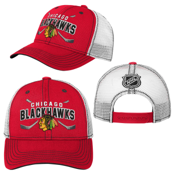Chicago Blackhawks dziecięca czapka baseballowa Lockup Meshback Adjustable