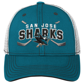 San Jose Sharks dziecięca czapka baseballowa Lockup Meshback Adjustable