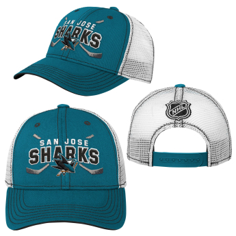 San Jose Sharks dziecięca czapka baseballowa Lockup Meshback Adjustable