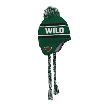Minnesota Wild czapka zimowa dziecięca Jacquard Tassel Knit With Pom