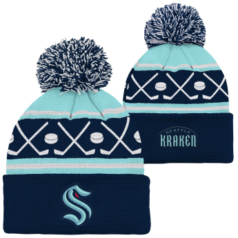 Seattle Kraken czapka zimowa dziecięca Face-Off Cuff Pom
