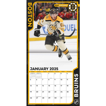 Boston Bruins kalendarz 2025 Wall Calendar