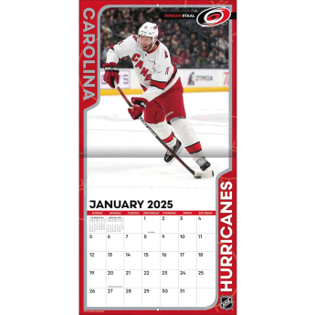 Carolina Hurricanes kalendarz 2025 Wall Calendar
