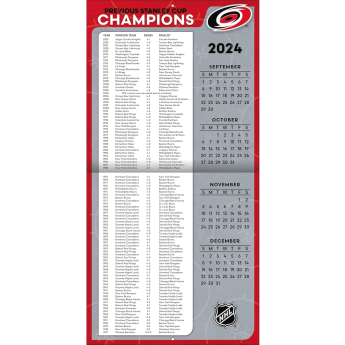 Carolina Hurricanes kalendarz 2025 Wall Calendar