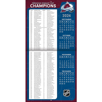 Colorado Avalanche kalendarz 2025 Wall Calendar