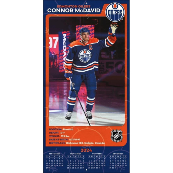 Edmonton Oilers kalendarz Connor McDavid #97 2025 Wall Calendar