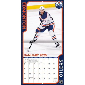 Edmonton Oilers kalendarz Connor McDavid #97 2025 Wall Calendar