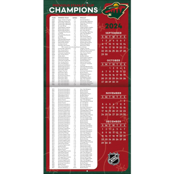Minnesota Wild kalendarz 2025 Wall Calendar