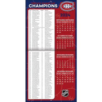 Montreal Canadiens kalendarz 2025 Wall Calendar