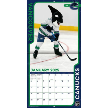 NHL produkty kalendarz Mascots 2025 Wall Calendar