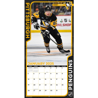 Pittsburgh Penguins kalendarz 2025 Wall Calendar