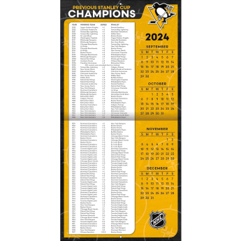 Pittsburgh Penguins kalendarz 2025 Wall Calendar