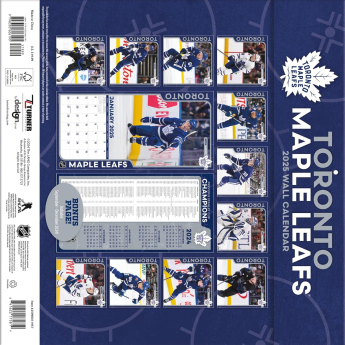 Toronto Maple Leafs kalendarz 2025 Wall Calendar