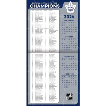 Toronto Maple Leafs kalendarz 2025 Wall Calendar