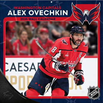 Washington Capitals kalendarz Alexander Ovechkin #8 2025 Wall Calendar