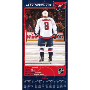 Washington Capitals kalendarz Alexander Ovechkin #8 2025 Wall Calendar