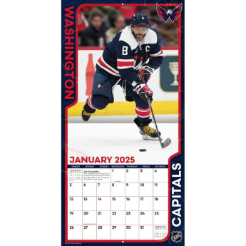 Washington Capitals kalendarz Alexander Ovechkin #8 2025 Wall Calendar