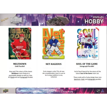 NHL pudełka karty hokejowe NHL 2023-24  Upper Deck Skybox Metal Universe Hobby Box