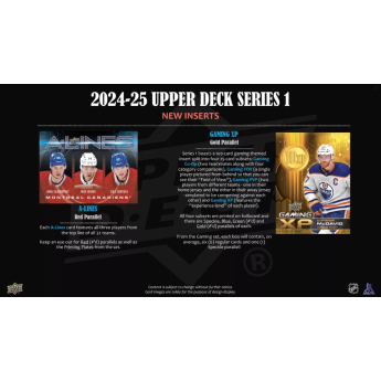 NHL pudełka karty hokejowe NHL 2024-25 Upper Deck Series 1 Hobby Box