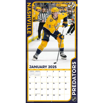 Nashville Predators kalendarz 2025 Wall Calendar
