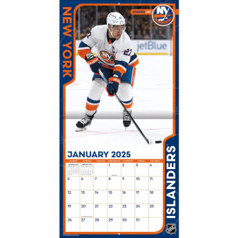 New York Islanders kalendarz 2025 Wall Calendar