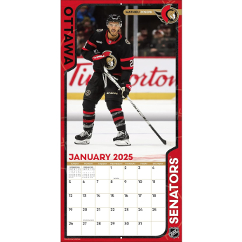 Ottawa Senators kalendarz 2025 Wall Calendar