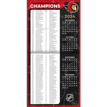 Ottawa Senators kalendarz 2025 Wall Calendar