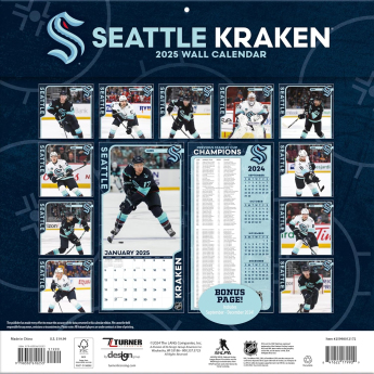 Seattle Kraken kalendarz 2025 Wall Calendar