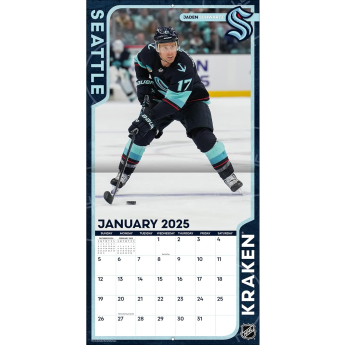 Seattle Kraken kalendarz 2025 Wall Calendar