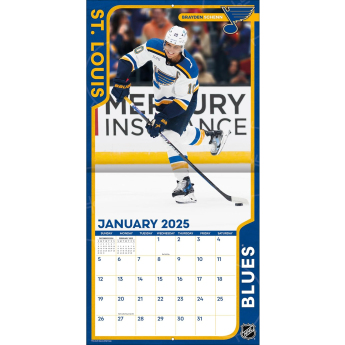 St. Louis Blues kalendarz 2025 Wall Calendar